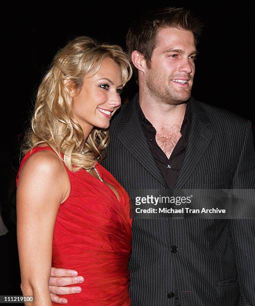 Stacy Keibler and Geoff Stults during 2006 Us Magazine and Rolling Stone Rock the Oscars After Party - Arrivals at Wolfgang Puck at the Pacific...