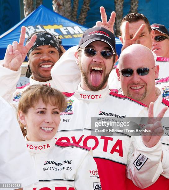 Shannon Miller, Xzibit, Bo Bice and Todd Bodine during Toyota Pro/Celebrity Long Beach Grand Prix Race - Celebrity Race Day at Streets of Long Beach...