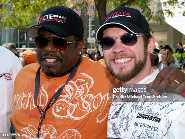 Cedric the Entertainer and Bo Bice during Toyota Pro/Celebrity Long Beach Grand Prix Race - Celebrity Race Day at Streets of Long Beach in Long...