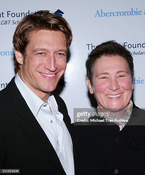 Robert Gant and K.D. Lang during The Pointer Foundation Host The 1st Annual LGBT Stars of Tomorrow Benefit at DGA in Hollywood, California, United...