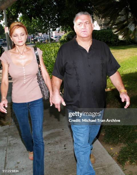 Evanka Buttafuoco and Joey Buttafuoco during Joey Buttafuoco at the San Fernando Courthouse Being Charged with Auto Repair Fraud and Possession of...