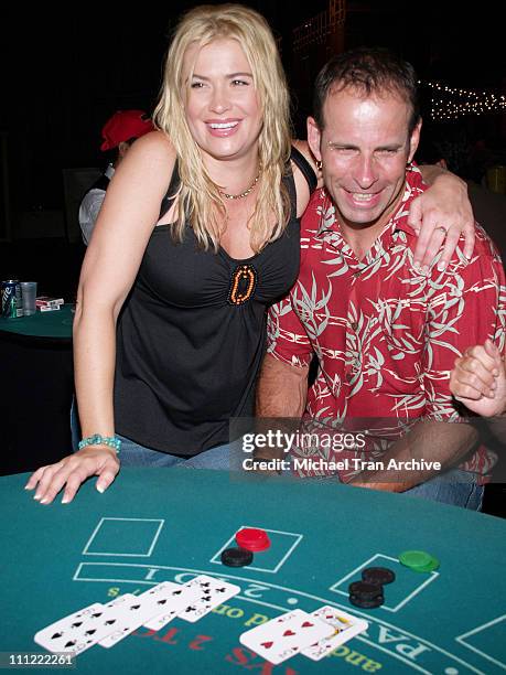 Kristy Swanson and Lloyd Eisler during The Concern Foundation for Cancer Research - 32nd Annual Block Party at Paramount Studios Backlot in...