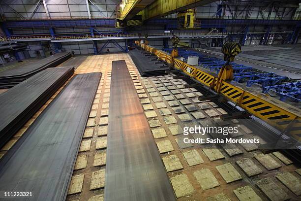 View of the Magnitogorsk Iron and Steel Works, a metal smelter, on March 30, 2011 in Magnitogorsk, Russia. Russian President Dmitry Medvedev paid a...