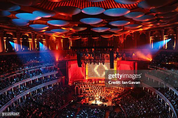 General view of the interior during the Gorby 80 Gala at the Royal Albert Hall on March 30, 2011 in London, England. The concert is to celebrate the...