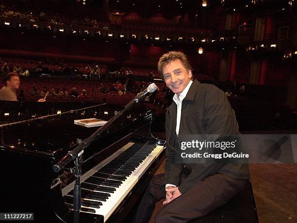 Barry Manilow during Barry Manilow Participates In Kodak Theatre's First Sound Check at Kodak Theatre in Hollywood, California, United States.