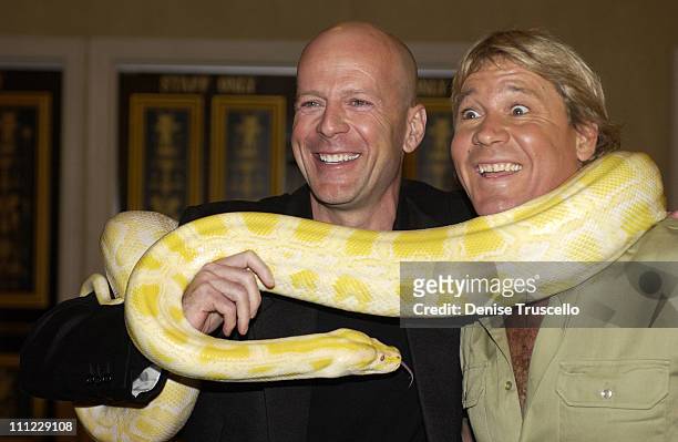 Bruce Willis and Steve Irwin, The Crocodile Hunter