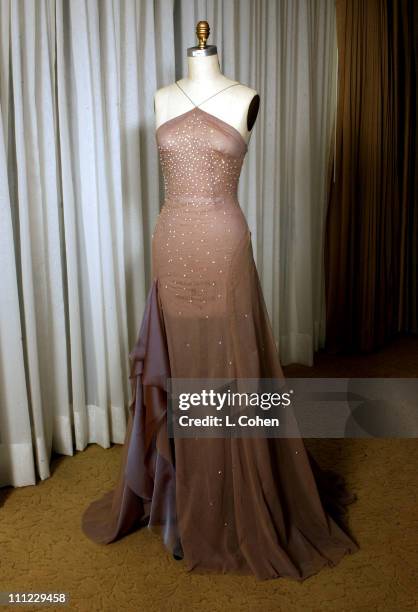 The Anne Bowen Hearts on Fire Diamond Oscar Gown photographed March 20, 2002. When completed the gown will feature 3000 diamonds