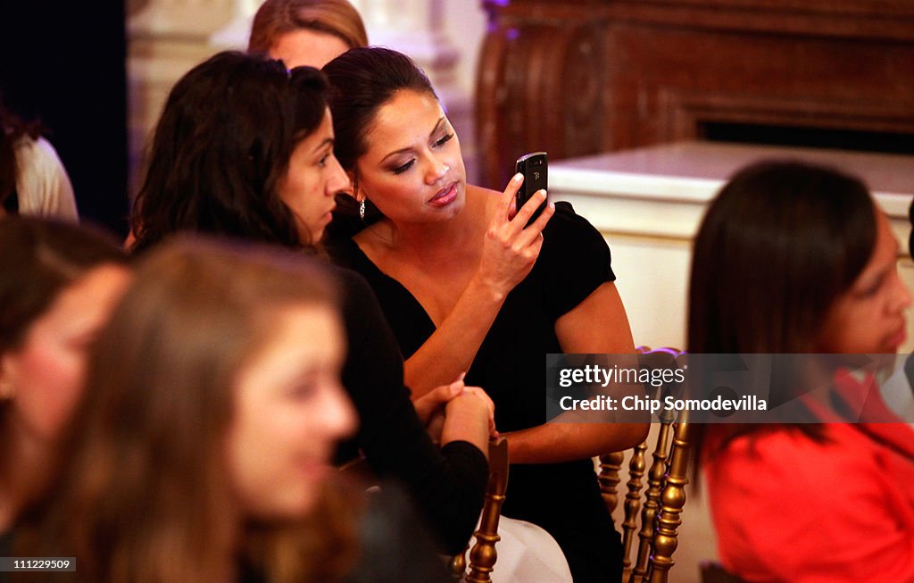 Michelle Obama Hosts Female Mentors And Students At The White House