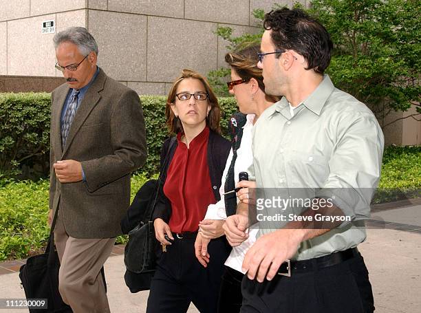 Delinah Blake , daughter of actor Robert Blake, leaves her father's bail hearing at Los Angeles Superior Court. Blake's son Noah, Blake, is far...