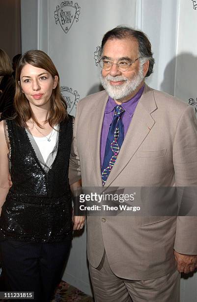 Sofia Coppola and Francis Ford Coppola during National Board of Review 2002 Annual Awards Gala at Tavern on the Green in New York City, New York,...