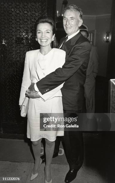 Lee Radziwill and Herb Ross during Dinner Reception for the Wedding of Lee Radziwill and Herb Ross at Jackie Kennedy Onassis' 5th Avenue Apartment in...