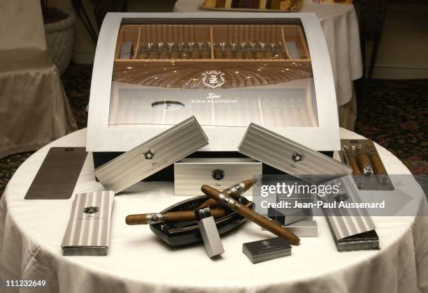 Zino Platinum table during HBO Golden Globes Luxury Lounge Produced By Mediaplacement at The Peninsula Hotel in Beverly Hills, California, United...