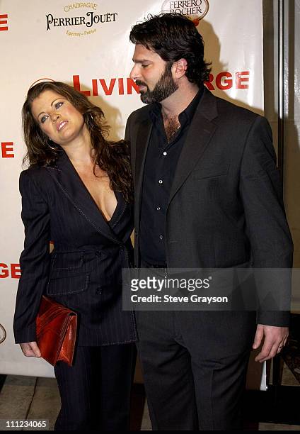 Yasmine Bleeth and husband during Carmen Electra and Dave Navarro Engagement Party at The Pacific Design Center in West Hollywood, California, United...