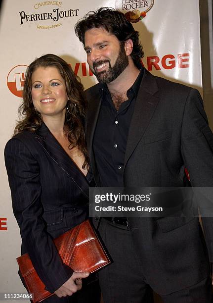 Yasmine Bleeth and Husband during Carmen Electra and Dave Navarro Engagement Party at The Pacific Design Center in West Hollywood, California, United...