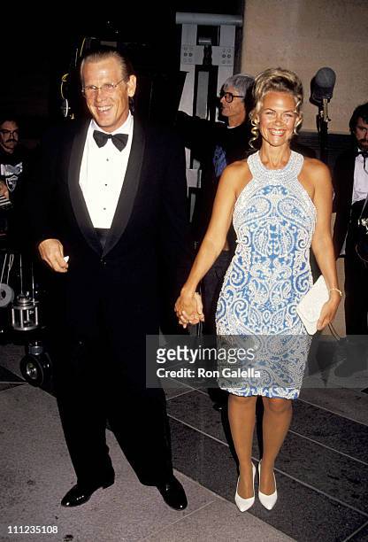 Nick Nolte and Rebecca Linger during "The Player" Los Angeles Premiere at LA County Museum of Art in Los Angeles, California, United States.