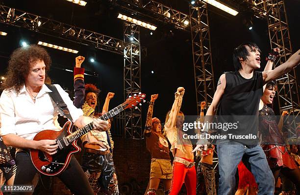 Brian May of Queen and "We Will Rock You" Las Vegas Cast