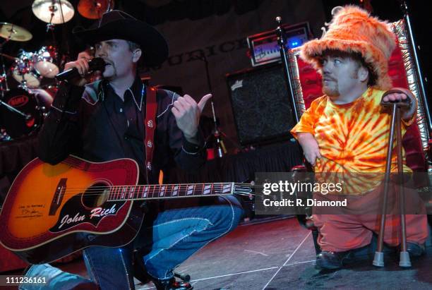 John Rich of Big & Rich and Two Foot Fred during Big & Rich, Pat Green and MUZIK MAFIA New Year's Eve 2005 Party at Arena at Gwinnett Center in...