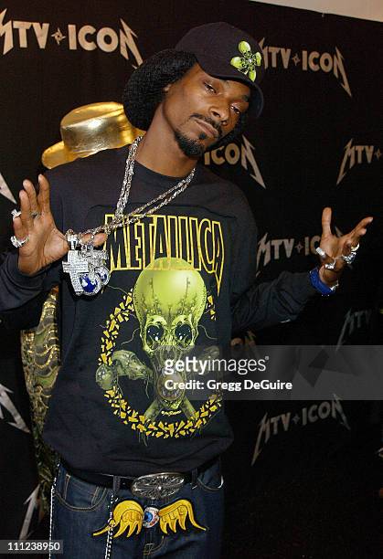 Snoop Dogg during mtvICON: Metallica - Arrivals at Universal Studios Lot in Universal City, California, United States.