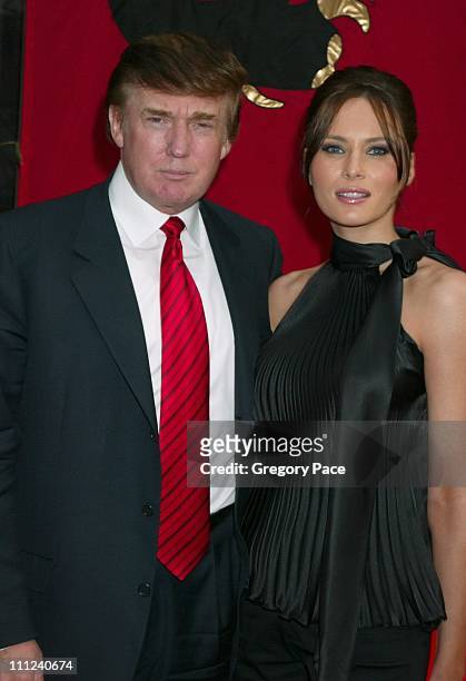 Donald Trump & Melania Knauss during Cartier Party for Le Baiser du Dragon Honoring New Yorkers for Children at The Cartier Store in New York City,...