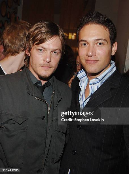Norman Reedus and Eric Villency during Brian Reyes Clebrates His Spring 2006 Collection Hosted by Maurice Villency at Maurice Villency Showroom in...