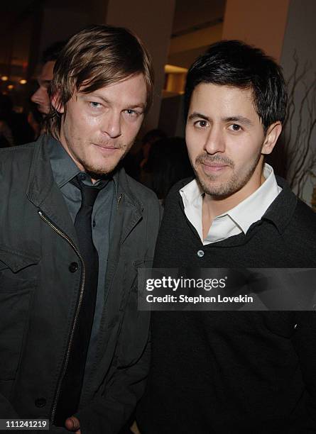 Norman Reedus and Brian Reyes during Brian Reyes Clebrates His Spring 2006 Collection Hosted by Maurice Villency at Maurice Villency Showroom in New...