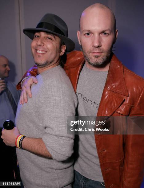 Josh Richman and Fred Durst during Party Celebrating the Premiere of the New TBS Comedy Series "Daisy Does America" - Red Carpet & Inside at Guy's in...