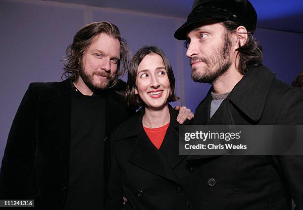 Kelly Cole, Anna Getty and Vincent Gallo during Party Celebrating the Premiere of the New TBS Comedy Series "Daisy Does America" - Red Carpet &...