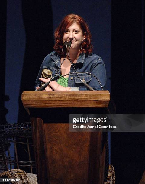 Ashlie Atkinson receives a 2005 Theatre World Award for Outstanding Off-Broadway Debut for "Fat Pig"