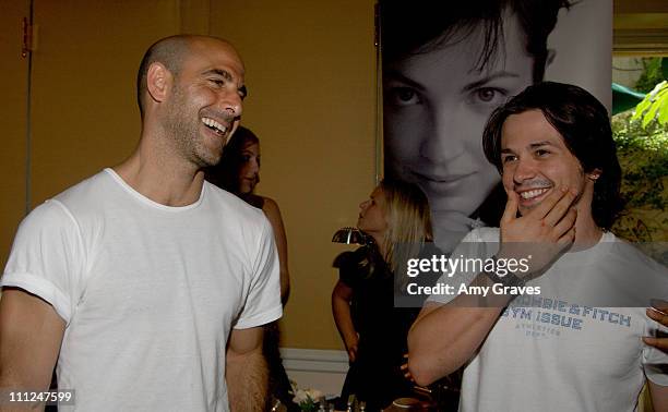 Stanley Tucci and Freddy Rodriguez during HBO "Luxury Lounge" at the 55th Annual Emmy Awards at The Peninsula Hotel - Magnolia Room in Beverly Hills,...