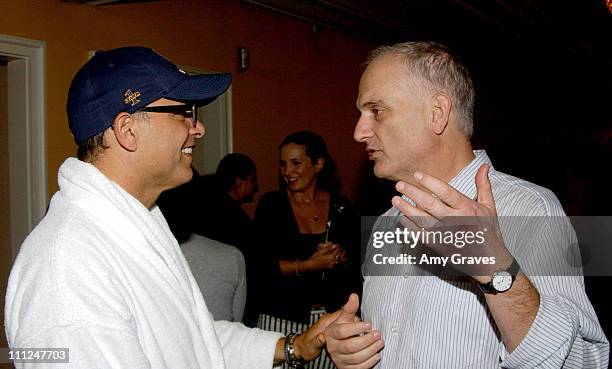 Joe Pantoliano and David Chase during HBO "Luxury Lounge" at the 55th Annual Emmy Awards at The Peninsula Hotel - Magnolia Room in Beverly Hills,...