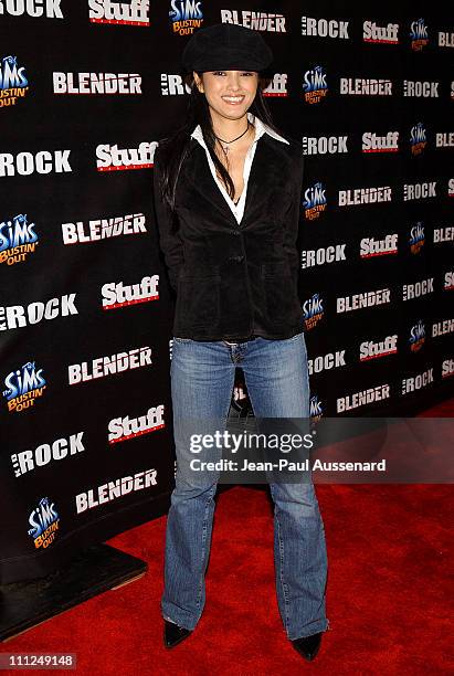 Kelly Hu during STUFF Magazine and Blender Host Kid Rock's After - Party For The 2003 American Music Awards- Red Carpet/Inside at Forbidden City in...