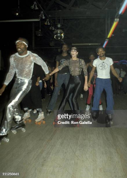 Cher and guests during Casablanca Records Party - February 26, 1979 at Empire Roller Disco Skating Rink in New York City, New York, United States.