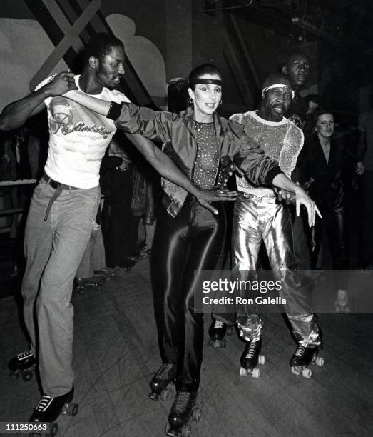Cher and guests during Casablanca Records Party - February 26, 1979 at Empire Roller Disco Skating Rink in New York City, New York, United States.