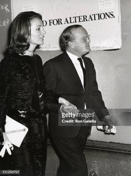 Lee Radziwill & Truman Capote during Preview of "Coco", United States.