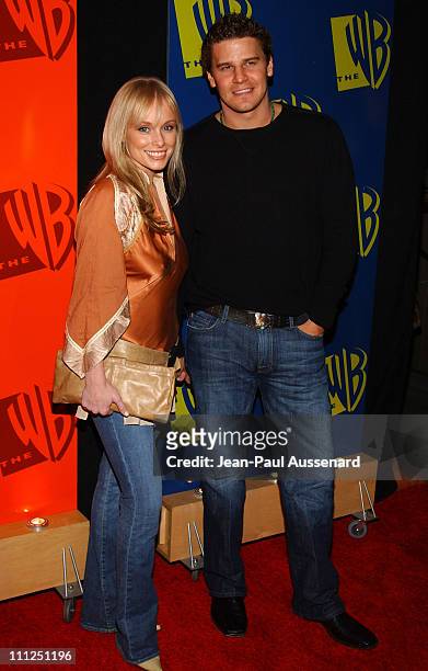 Jaime Bergman and David Boreanaz during The WB Network's 2004 All Star Party at Hollywood & Highland in Hollywood, California, United States.
