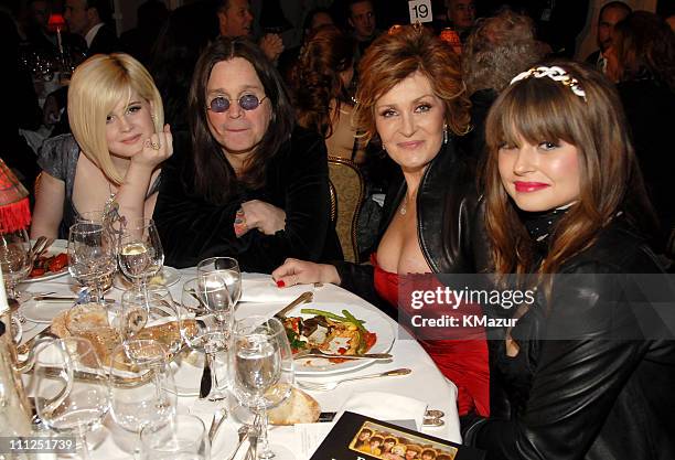 Kelly Osbourne, Ozzy Osbourne of Black Sabbath, inductee, Sharon Osbourne and Aimee Osbourne