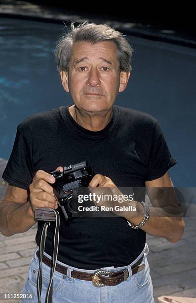 Helmut Newton during Helmut Newton Photo Session With Ron Galella at Chateau Marmont in Hollywood, California, United States.