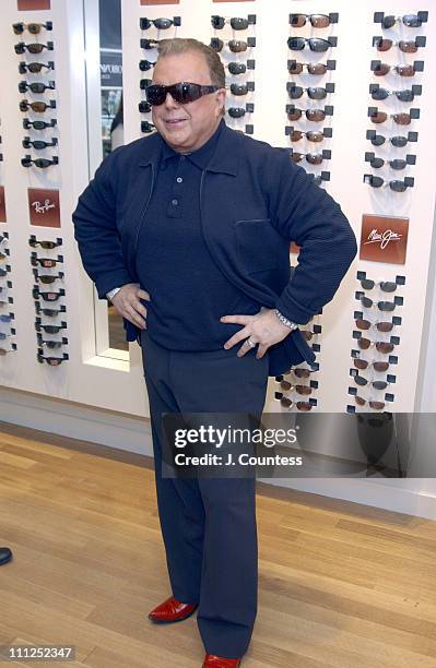 Leon Hall wearing Bucheron Rockstar Sunglasses during Solstice Time Warner Center Grand Opening Hosted by Safilo USA in New York City, New York,...