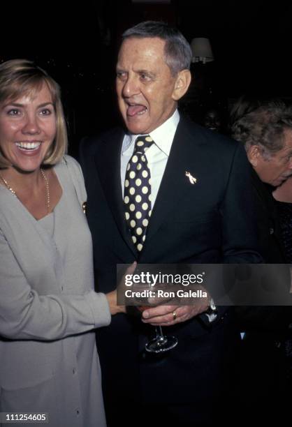 Tony Randall and wife Heather Harlan during After Party For Opening of "The Sunshine Boys" at Sardi's in New York City, New York, United States.