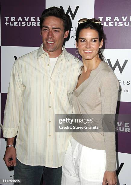 Jason Sehorn and Angie Harmon during Travel + Leisure Magazine Celebrates 35th Birthday - Arrivals at W Hotel Los Angeles in Westwood, California,...