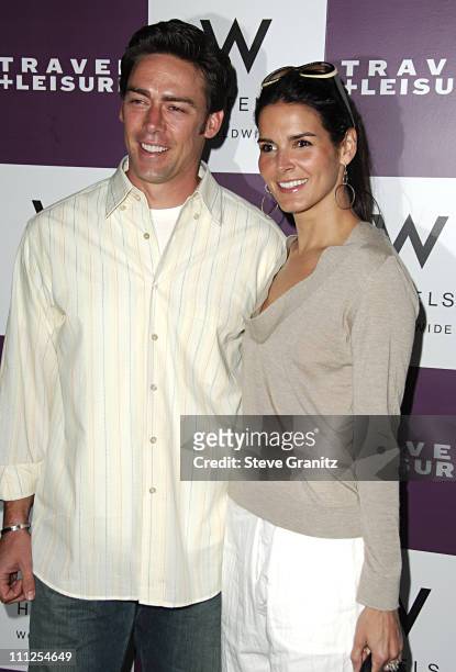 Jason Sehorn and Angie Harmon during Travel + Leisure Magazine Celebrates 35th Birthday - Arrivals at W Hotel Los Angeles in Westwood, California,...