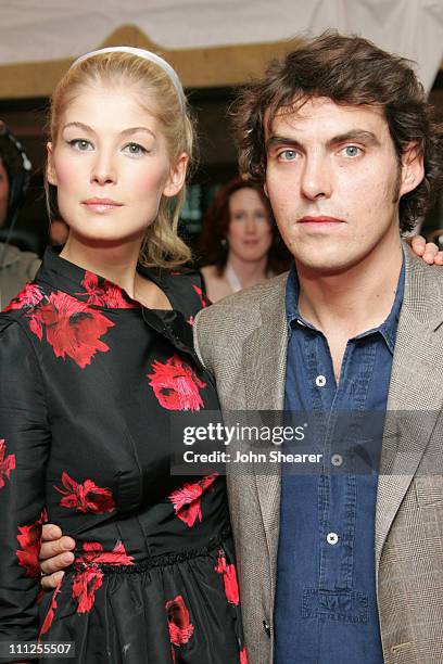 Rosamund Pike and Joe Wright, director during 2005 Toronto Film Festival - "Pride and Prejudice" Premiere at Roy Thompson Hall in Toronto, Canada.