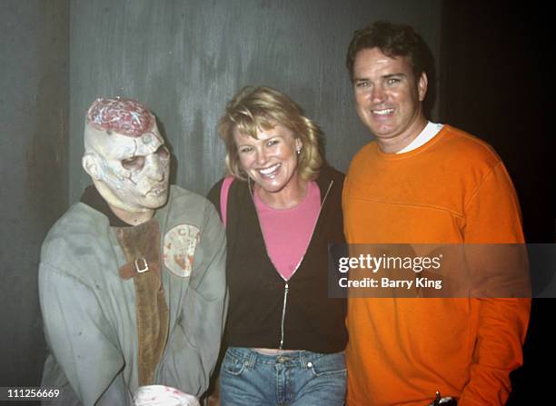 Judi Evans and husband Michael Luciano during The Stars of "Days of Our Lives" and "The O.C." Visit Knott's Scary Farm's 33rd Annual Halloween Haunt...