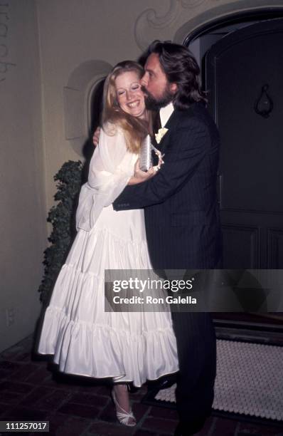 Michael Douglas and Diandra Douglas during Michael and Diandra Douglas Wedding Reception at Beverly Wilshire Hotel in Beverly Hills, California,...
