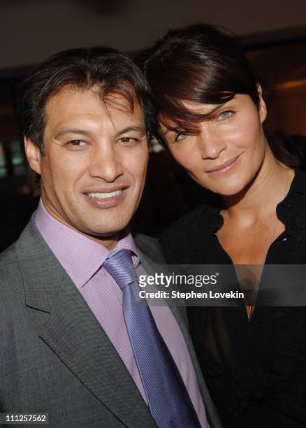 Frederic Fekkai and Helena Christensen during Helena Christensen Co-Hosts Frederic Fekkai Salon and Spa Opening Party at Henri Bendel in New York -...