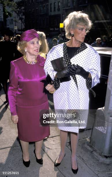 Estee Lauder and Pat Buckley during Ana Luisa Herrera and Felipe Paroud Carpena Wedding at St. Vincent Ferrer Church in New York City, New York,...