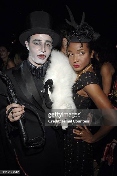 Zac Posen and Genevieve Jones during Fendi Presents "The All Hollows Eve Party" at 25 Broadway in New York City, New York, United States.