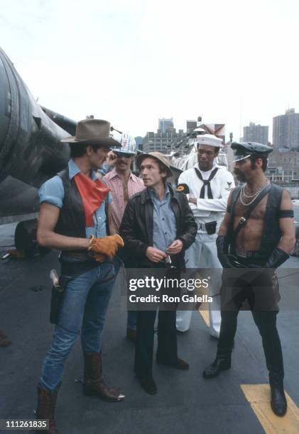 Randy Jones, David Hodo, Alex Briley and Glenn Hughes of American disco group Village People.