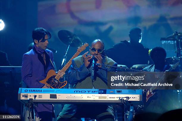 Prince and Stevie Wonder perform "Through the Fire"