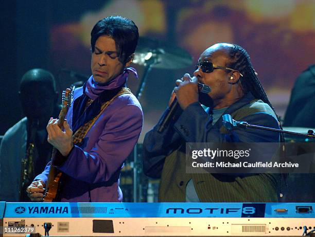 Prince and Stevie Wonder perform "Through the Fire"